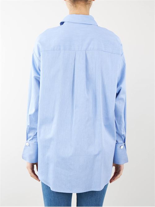 Flared cotton poplin shirt with logo embroidery Elisabetta Franchi ELISABETTA FRANCHI | Shirt | CA03441E2019
